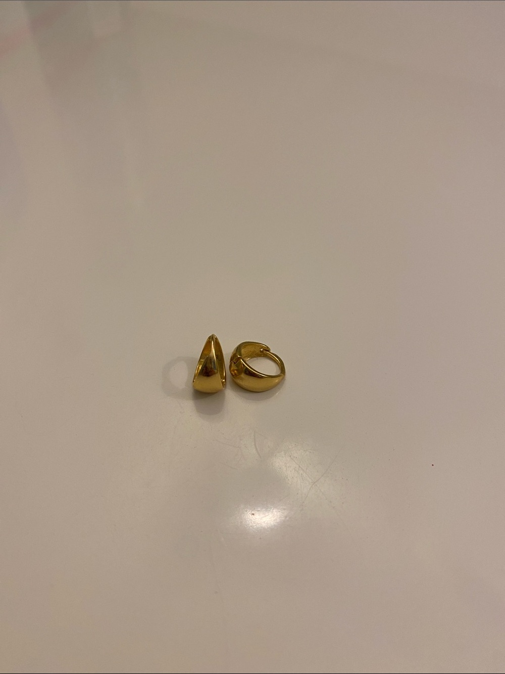 Gold Tone Dome Huggie Hoop Earrings - Women Jewelry